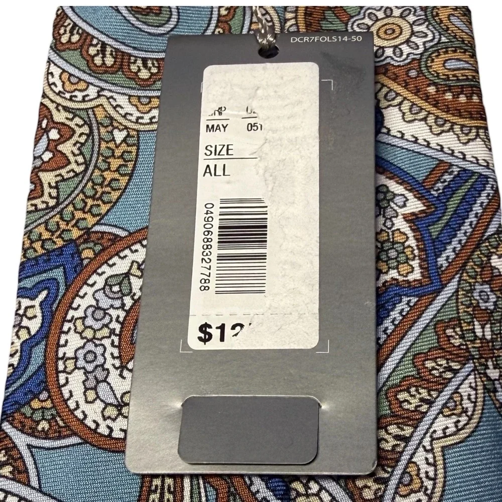 Daniel Cremieux Seven Fold 100% Italian Silk Blue Paisley Tie Ltd Edition 81/307